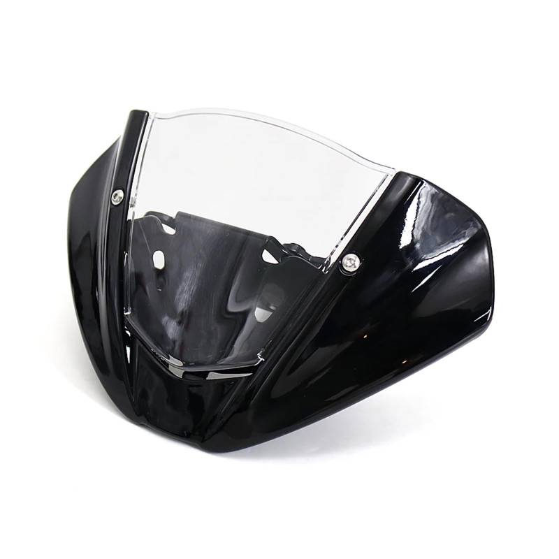 Moto Windschutzscheibe Für Ducati Für Monster 950 937 2021 2022/Motorrad Windschutzscheibe Instrument Schutz Verkleidung Mit Montage Klammern Motorrad windschild(Black Transparent) von ALZZTUND