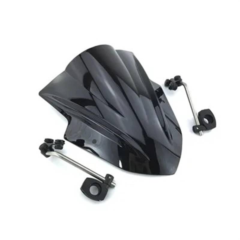 Moto Windschutzscheibe Für Kawasaki Für ER-6N Für Z1000 Z750 Z750R ZR1100 ZR7S/Motorrad Einstellbare Wind Bildschirm Windschutzscheibe Spoiler Motorrad windschild(Black) von ALZZTUND