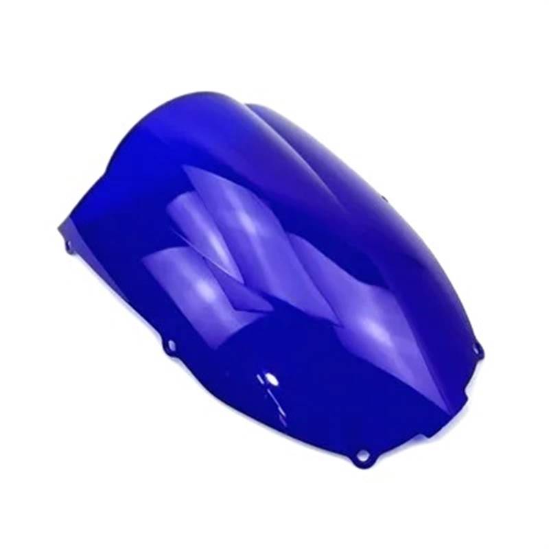 Moto Windschutzscheibe Für Kawasaki Für Ninja ZX6R ZX-6R 636 2000 2001 2002/Windschutzscheibe Windschutz Windabweiser Bildschirm Double Bubble Motorrad windschild(Blue) von ALZZTUND