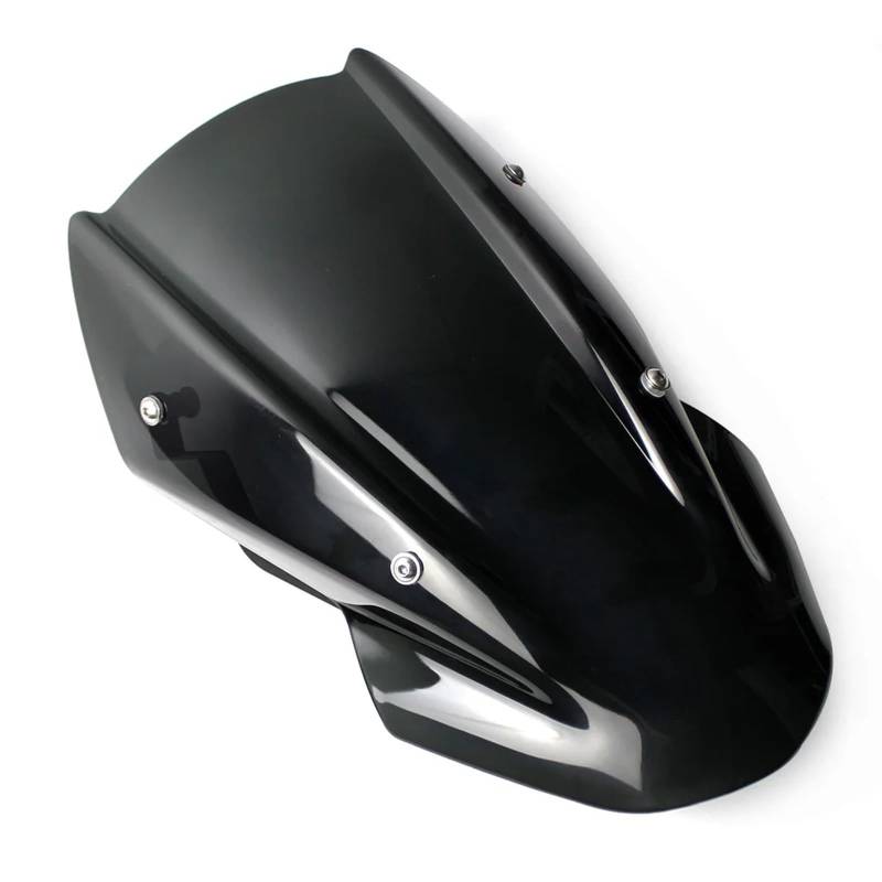 Moto Windschutzscheibe Für Kawasaki Für Z650 Z 650 Z-650 2017 2018 2019 / Motorrad Windschutzscheibe Windschutz Windabweiser Mit Halterung Double Bubble Motorrad windschild(Smoke) von ALZZTUND