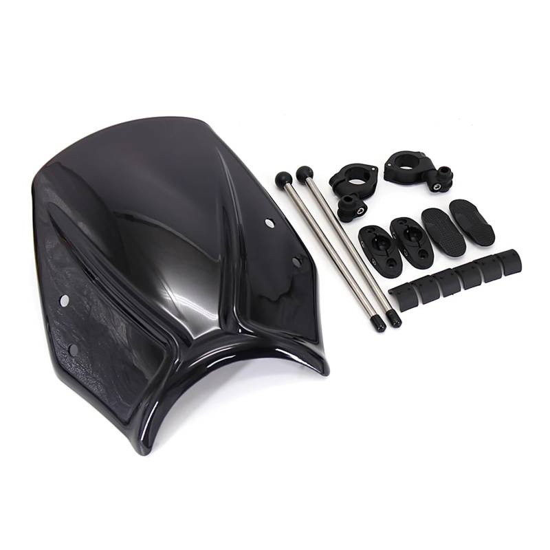 Moto Windschutzscheibe Für RNINET Für R Nine T Für R NineT Für RnineT/Motorrad Windschutzscheibe Windschutzscheibe Double Bubble Motorrad windschild(Black) von ALZZTUND