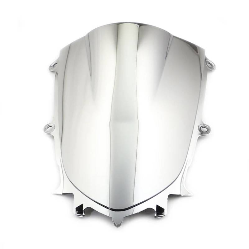 Moto Windschutzscheibe Für YZF-R6 Für YZF600R 2017 2018 2019 2020/Motorrad Windschutzscheibe Windschutzscheibe Double Bubble Motorrad windschild(Chrome) von ALZZTUND