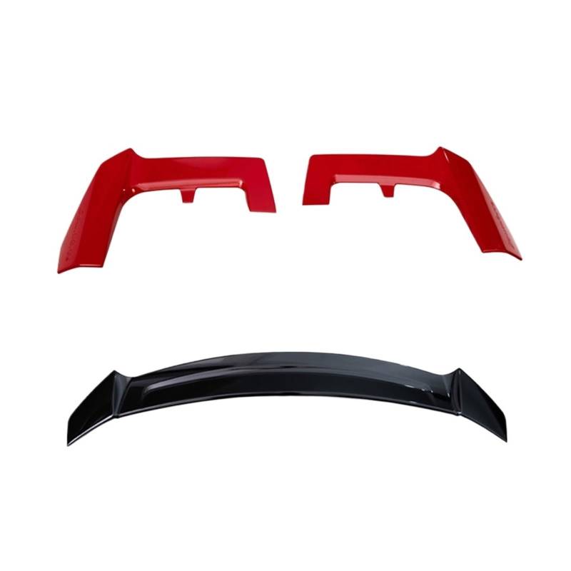 Rear Spoiler Für Civic Für Fließheck 2017-2021 Auto Heckspoiler Flügel Dach Splitter Lip Heckflügel(Black-Red) von ALZZTUND