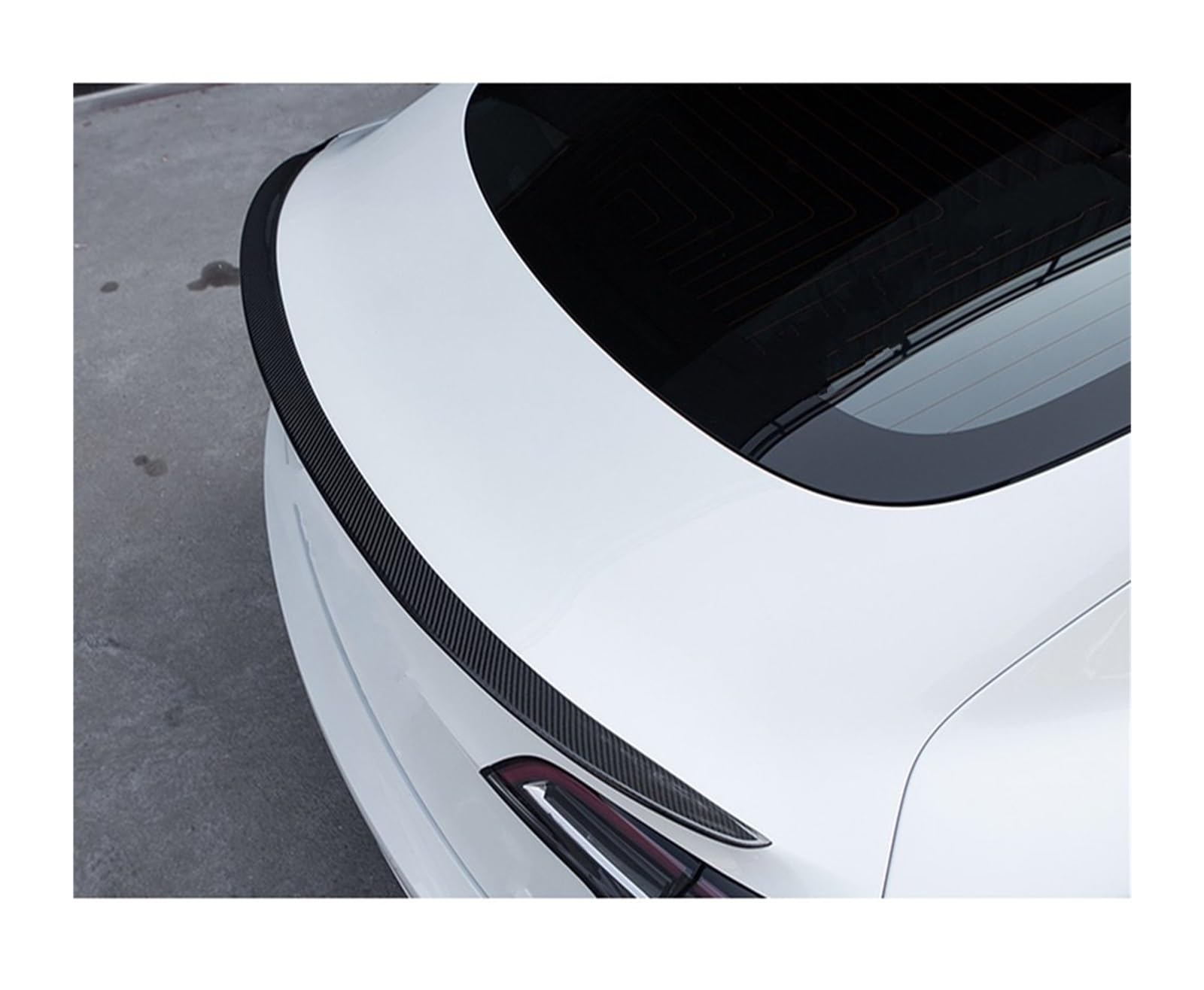 Rear Spoiler Für Tesla Für Modell 3 MODEL3 2017-2023 Stamm Heckspoiler Flügel Heckflügel(Gloss Carbon) von ALZZTUND