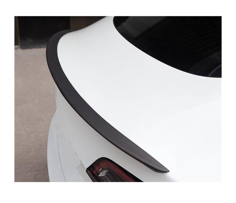 Rear Spoiler Für Tesla Für Modell 3 MODEL3 2017-2023 Stamm Heckspoiler Flügel Heckflügel(Matte Carbon) von ALZZTUND