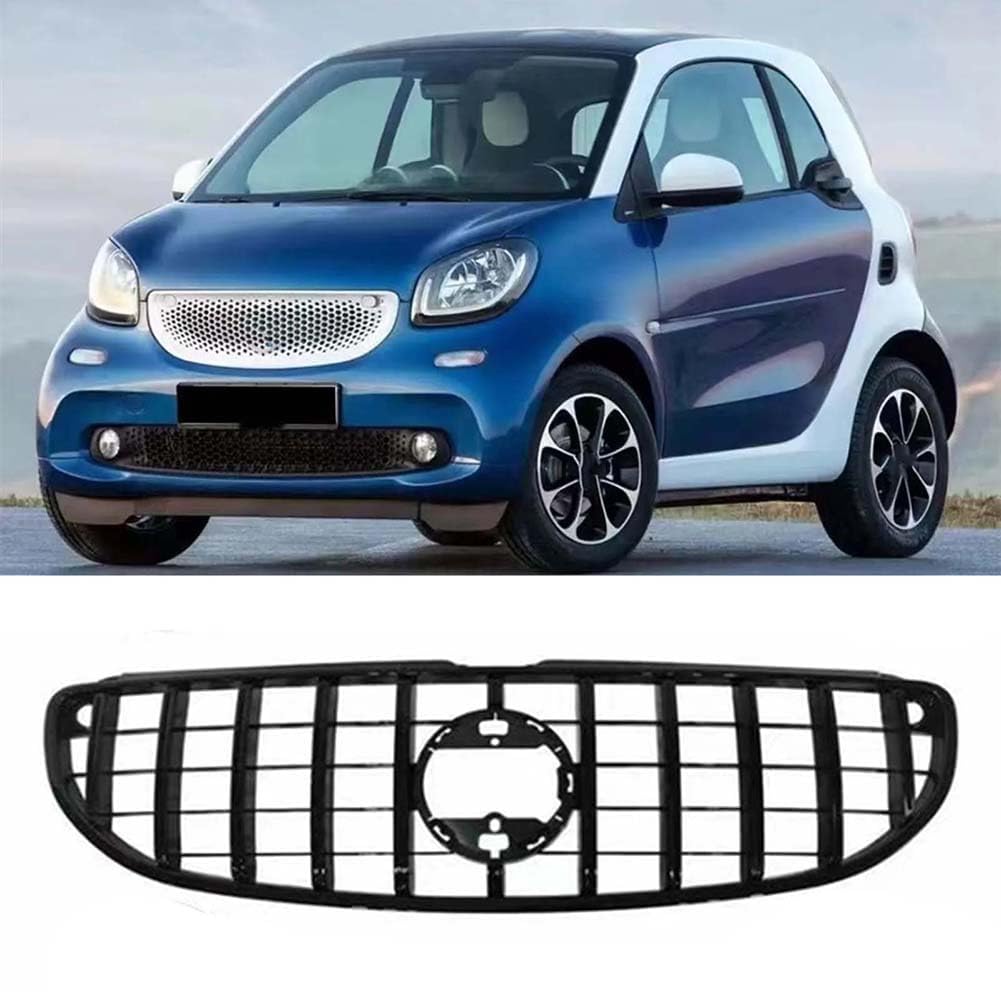 Auto Front Kühlergrill Gitter für Smart Fortwo W453 2 Door 2015-2019,Vorne Kapuze Kühlergrill Grill Obere Stoßstange Mesh Gitter Ersatz zubehör von ALaaaaL