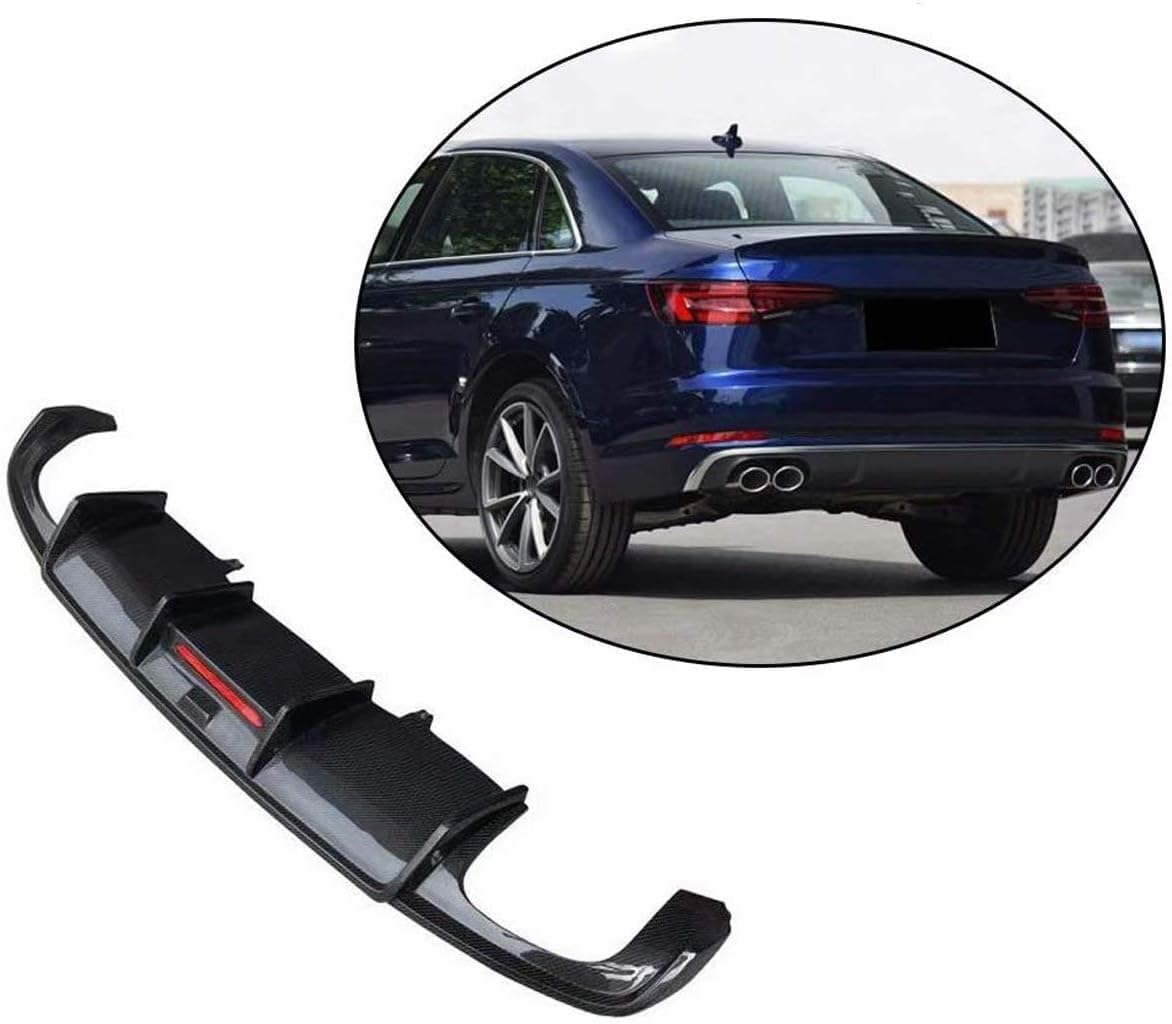 Auto Heckschürze Diffusor Lippe für Audi A4 B9 S Linie 2017 2018 2019,Heckstoßstange Lip Diffusor Splitter Spoiler Kratzschutz für die Hintere Lippe von ALaaaaL