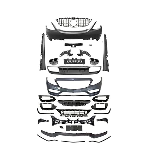 Auto Heckschürze Diffusor Lippe für Mercedes Benz C-Class W205 C63S AMG 2015-2021,Heckstoßstange Lip Diffusor Splitter Spoiler Kratzschutz für die Hintere Lippe von ALaaaaL