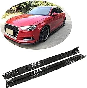 Auto Seitenschweller für Audi A3 Base Sedan 2017 2018 2019 2020,Seitenrock Flügel Diffusor Splitter Seitenstufen Kratzfest Schutz Zubehör von ALaaaaL