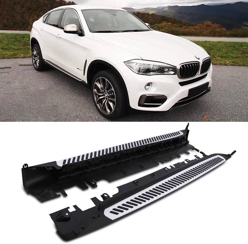 Auto Seitenschweller für BMW X6 F16 2015+,Seitenrock Flügel Diffusor Splitter Seitenstufen Kratzfest Schutz Zubehör von ALaaaaL