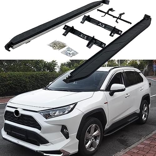 Auto Seitenschweller für Toyota RAV4 2019 2020 2021,Seitenrock Flügel Diffusor Splitter Seitenstufen Kratzfest Schutz Zubehör von ALaaaaL