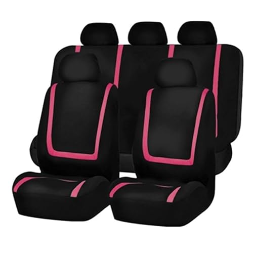 AMAIR Auto Autositzbezüge Set für Ford Fiesta MK6 2002 2003 2004 2005 2006 2007 2008,Dauerhafter 5-Sitzer Sitzbezüge-Set für die Vordersitze Rückbank,A/Pink von AMAIR