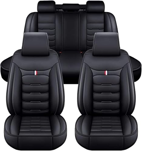 Auto Autositzbezüge Set für Audi A4 Avant 2010 2011 2012 2013 2014,Dauerhafter 5-Sitzer Sitzbezüge-Set Autositzauflage Zubehör,A/Black-Standard von AMAIR