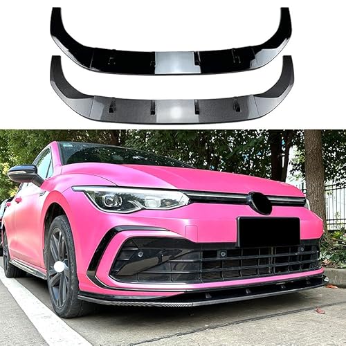 Auto Frontlippe Frontspoiler für Volkswagen Golf 8 Golf MK8 GTI Rline,Frontlippe Spoiler Protector Car Styling Karosserie-Anbauteile,A/Carbon Fiber von AMAIR