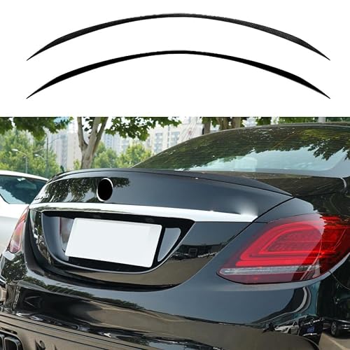 Auto Heckspoiler für Mercedes-Benz C-Class W205 C180 C200 C260 C43 C63 AMG 2015-2021,Flügel Kofferraumspoiler Dachspoilerflügel Heckflügel Lippe Auto Zubehör,A/Black von AMAIR