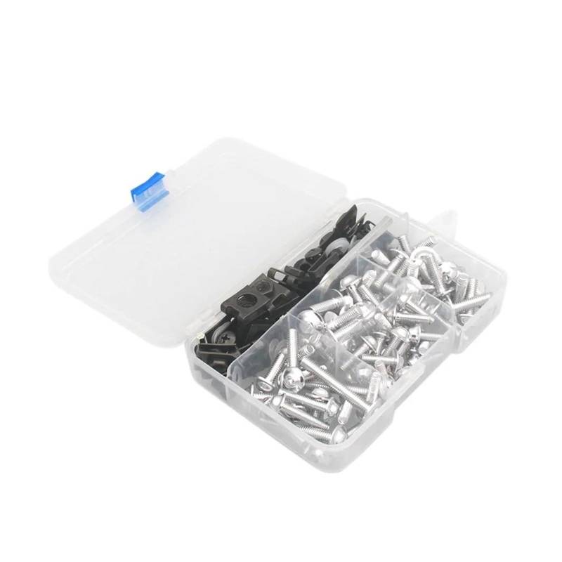 155PCS Verkleidung Schrauben Muttern Kit Fastener Clips Für HON&DA CB400SF CB 1300 600 900 Hornet CBR1100XX CB500X CB600F CBR125R CBR650R(Silver) von AMASONY