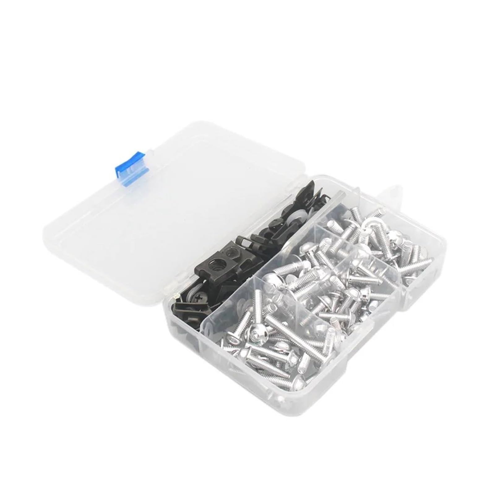 155PCS Verkleidung Schrauben Muttern Kit Verschluss Clips Schraube Für YAMA&HA TMAX MT07 MT09 MT-09 SP MT125 MT25 YZF R1 R15 R25 R3 R6 R125(Silver) von AMASONY