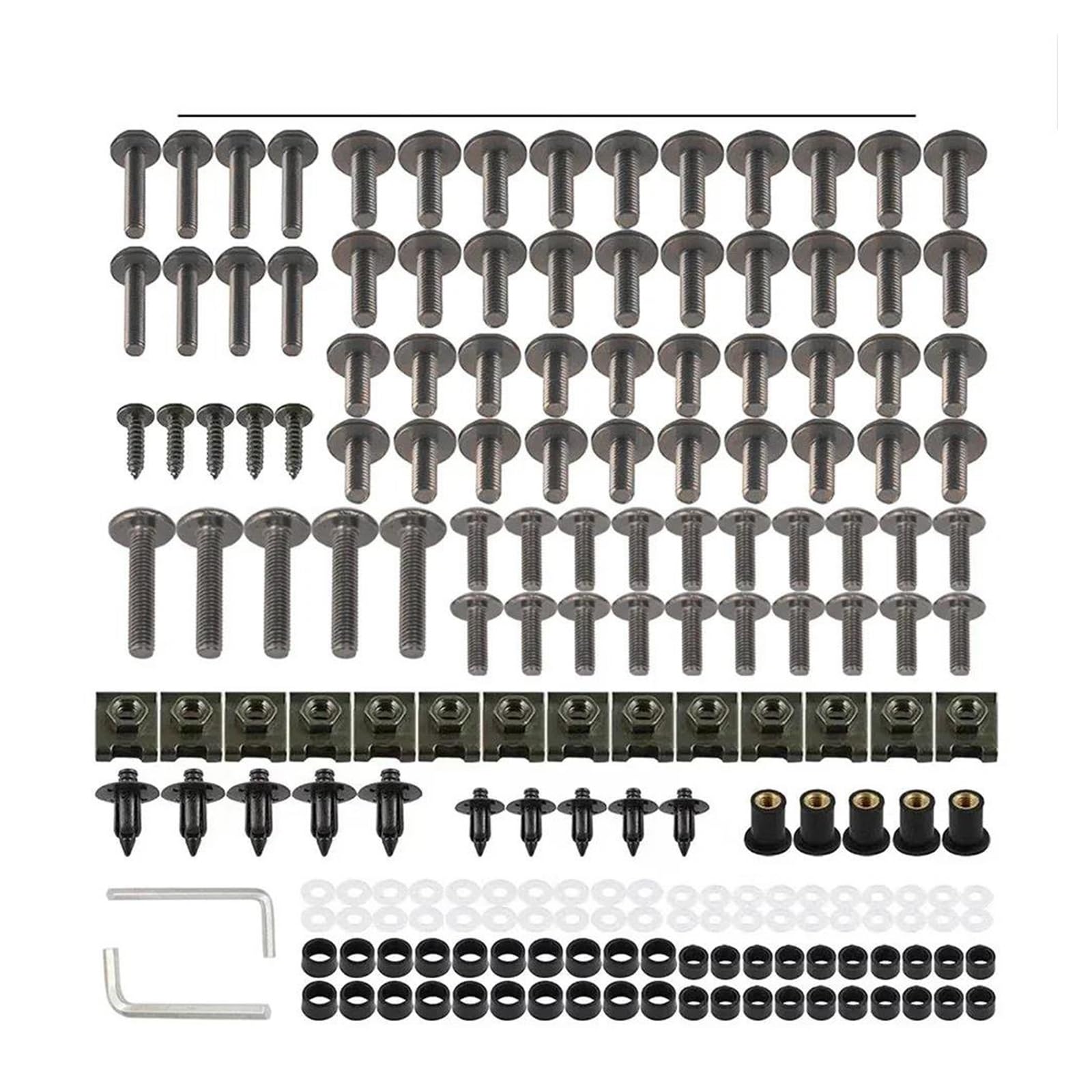 177PCS Motorrad Verkleidung Schrauben Schrauben Mutter Kit Für HON&DA VT600C VT600CD Schatten VLX Deluxe VT1300CS VT1300CSA Sabre ABS(Titanium) von AMASONY