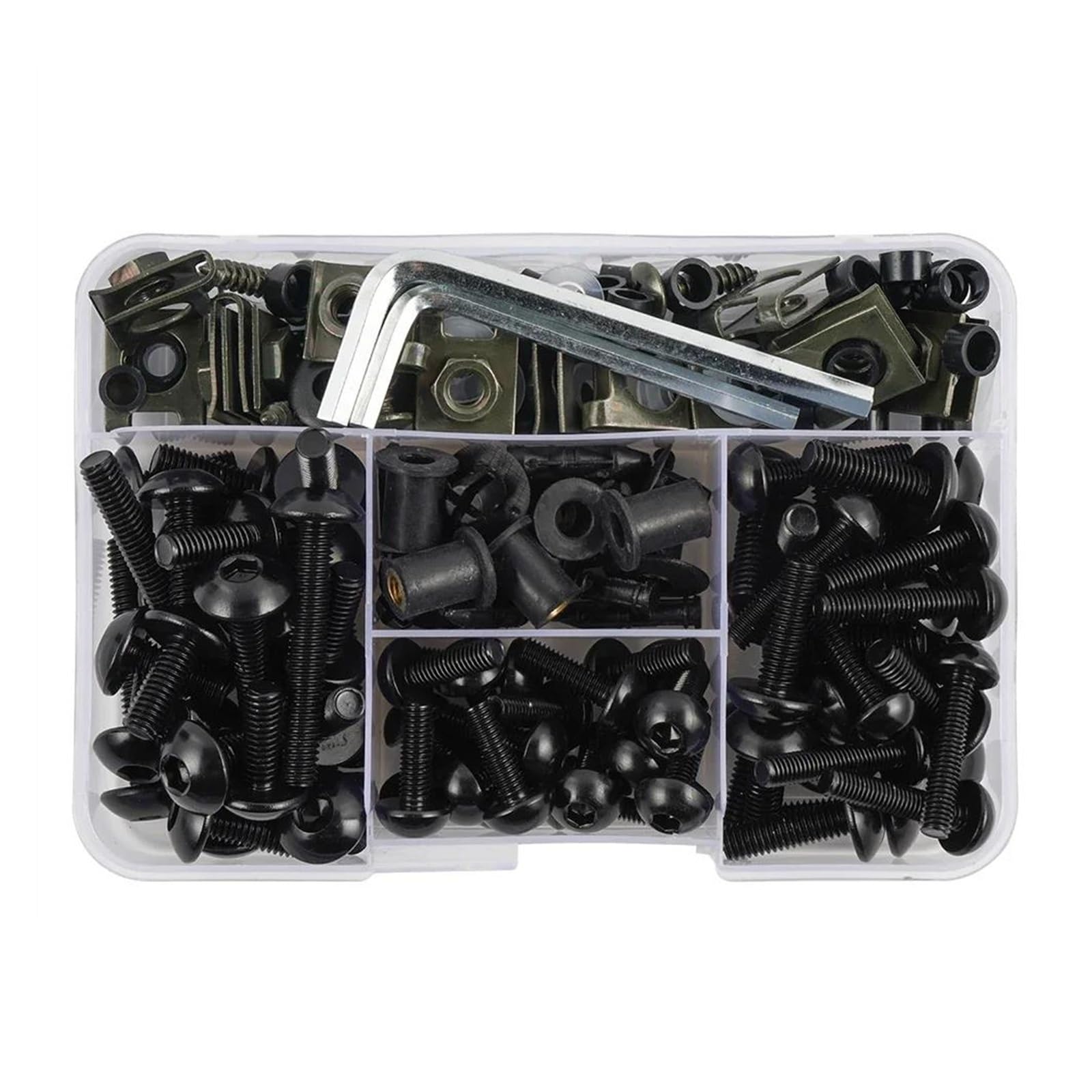 195PCS Verkleidung Schrauben Kit Schrauben Verschluss Clips Schraube Muttern Für Pulsar Ns 200 Rs200 Ns200 N250 180 125 Dominar 400(Black) von AMASONY