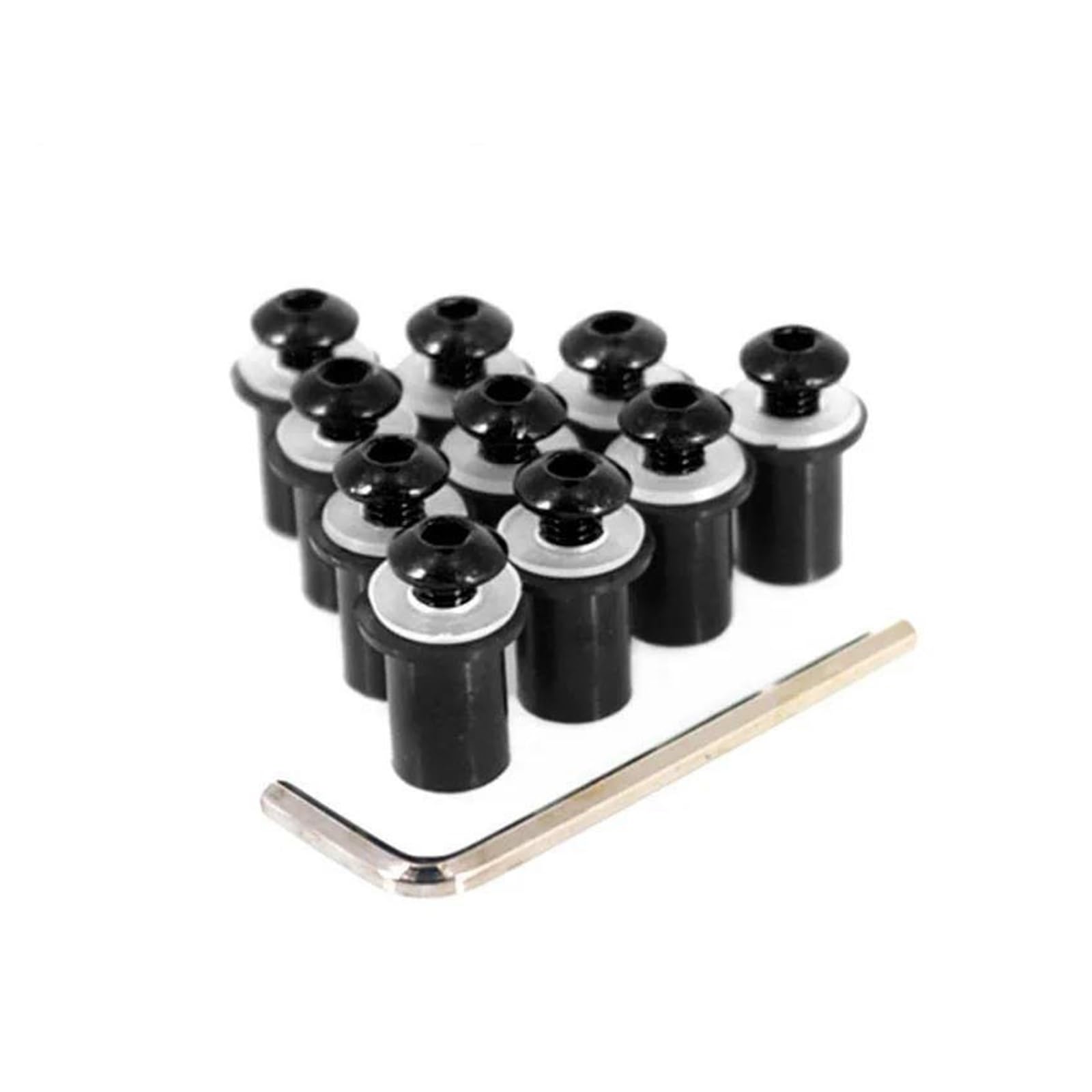 5mm 10PCS Windschutzscheibe Schrauben Schraube Mutter Verschluss Kit M5 Für B&MW S1000RR S1000R HP4 S1000XR S1000 RR S1000 XR F800R(Black) von AMASONY