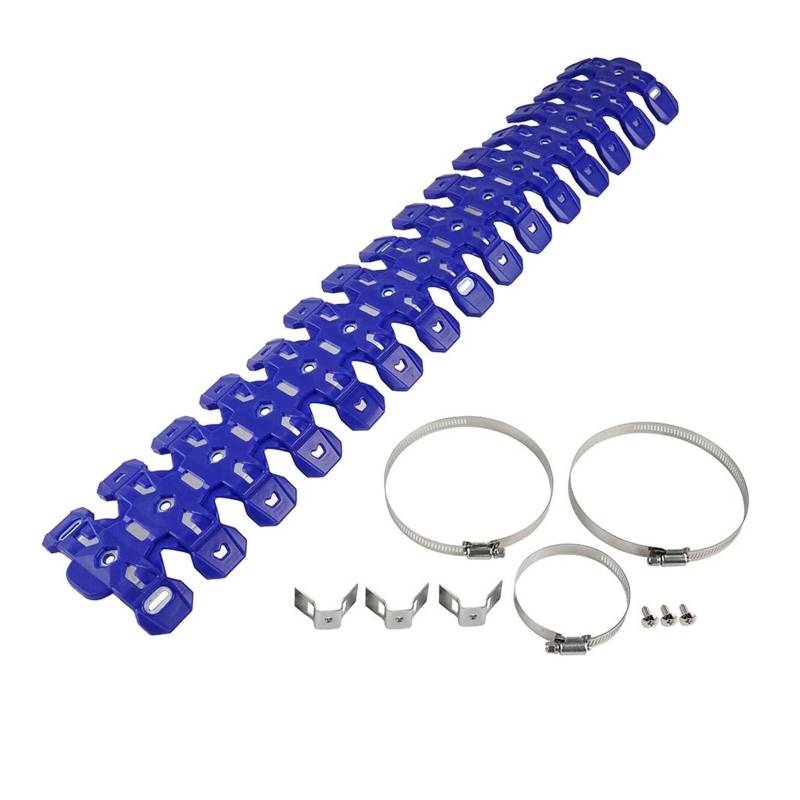 Auspuffrohrschutz 60CM Auspuff Hitzeschild Schalldämpfer Schutz Für X-Trainer 300 YZ125 YZ250 TC TX TE TE ICH 125 250 300 RR 2T 250 300(Blue) von AMASONY