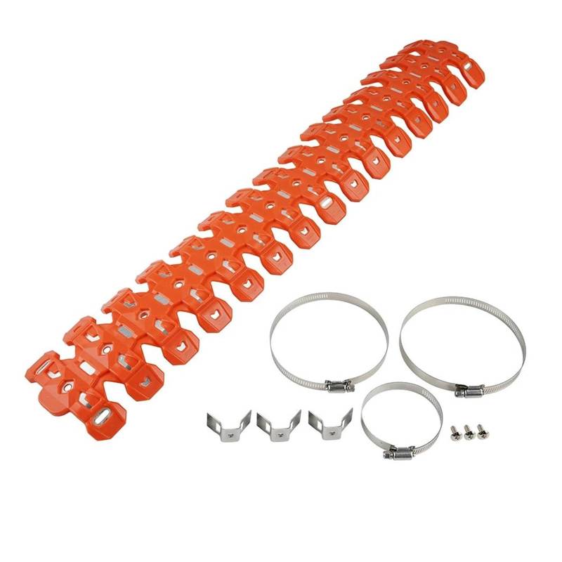 Auspuffrohrschutz 60CM Auspuff Hitzeschild Schalldämpfer Schutz Für X-Trainer 300 YZ125 YZ250 TC TX TE TE ICH 125 250 300 RR 2T 250 300(Orange) von AMASONY