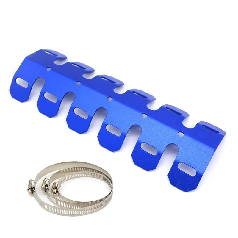 Auspuffrohrschutz Auspuff Hitzeschild Schalldämpfer Schutzabdeckung Für SE EC XC RR 2T 250 300 SX XC EXC XC-W TPI Six Days 125 250 300(Blue) von AMASONY