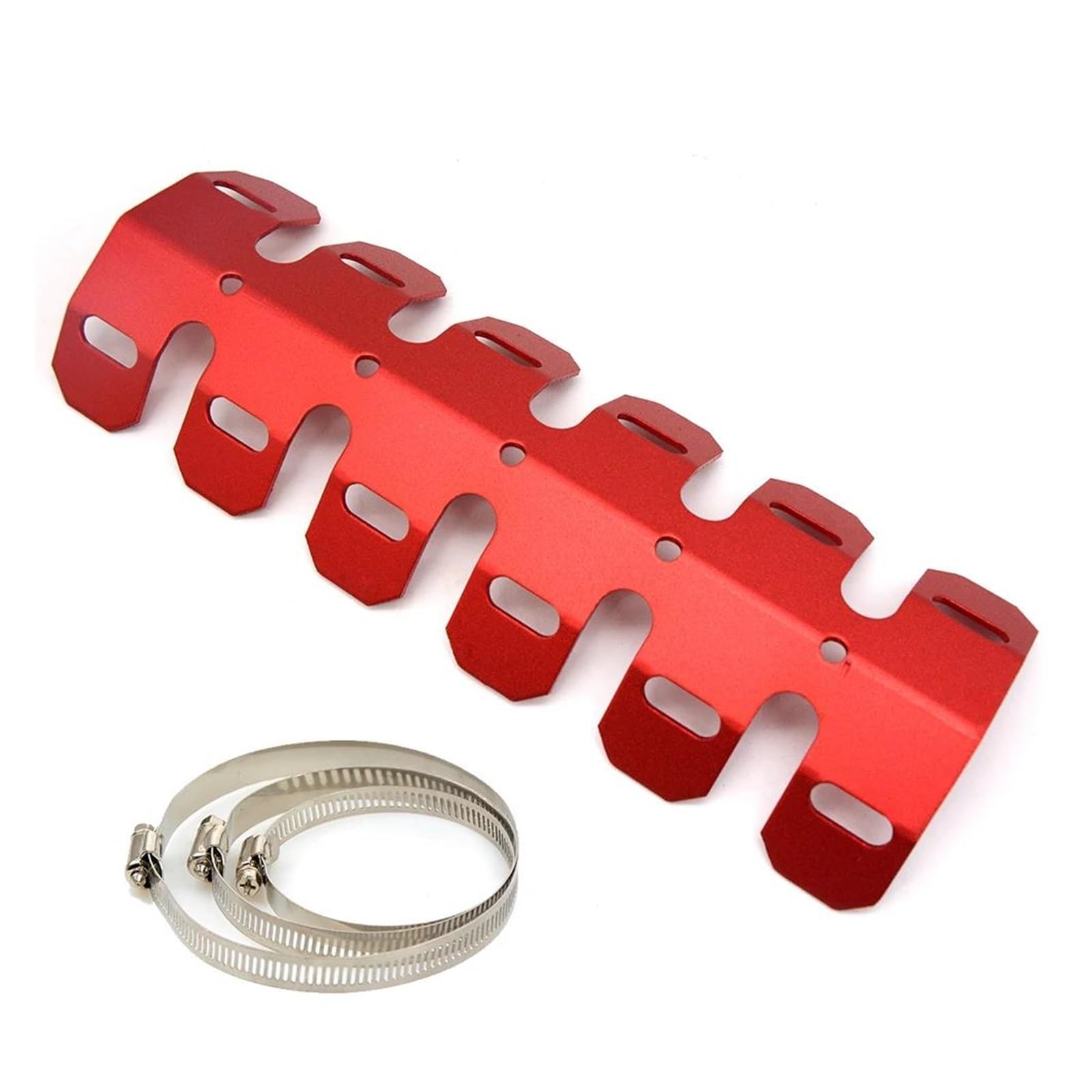 Auspuffrohrschutz Auspuff Hitzeschild Schalldämpfer Schutzabdeckung Für SE EC XC RR 2T 250 300 SX XC EXC XC-W TPI Six Days 125 250 300(Red) von AMASONY