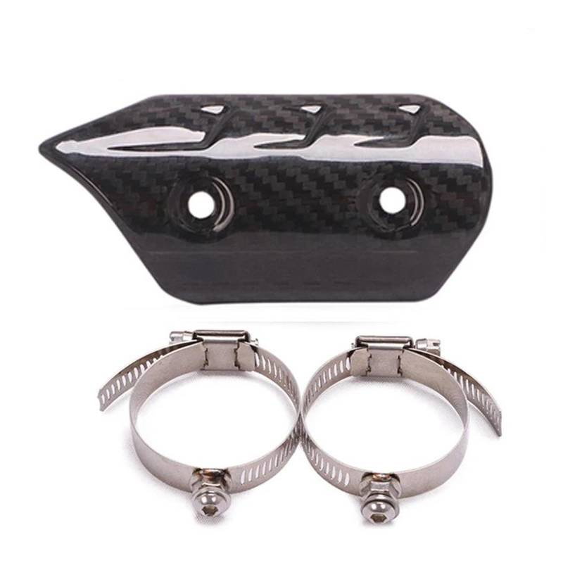 Auspuffrohrschutz Hitzeschild Für Motorradauspuffrohre, Kohlefaser-Abdeckung, Wärmedämmung, Verbrühungsschutz, Schalldämpferschutz, 3,8 Mm Bis 4,5 Mm(Carbon Fiber- Black3) von AMASONY