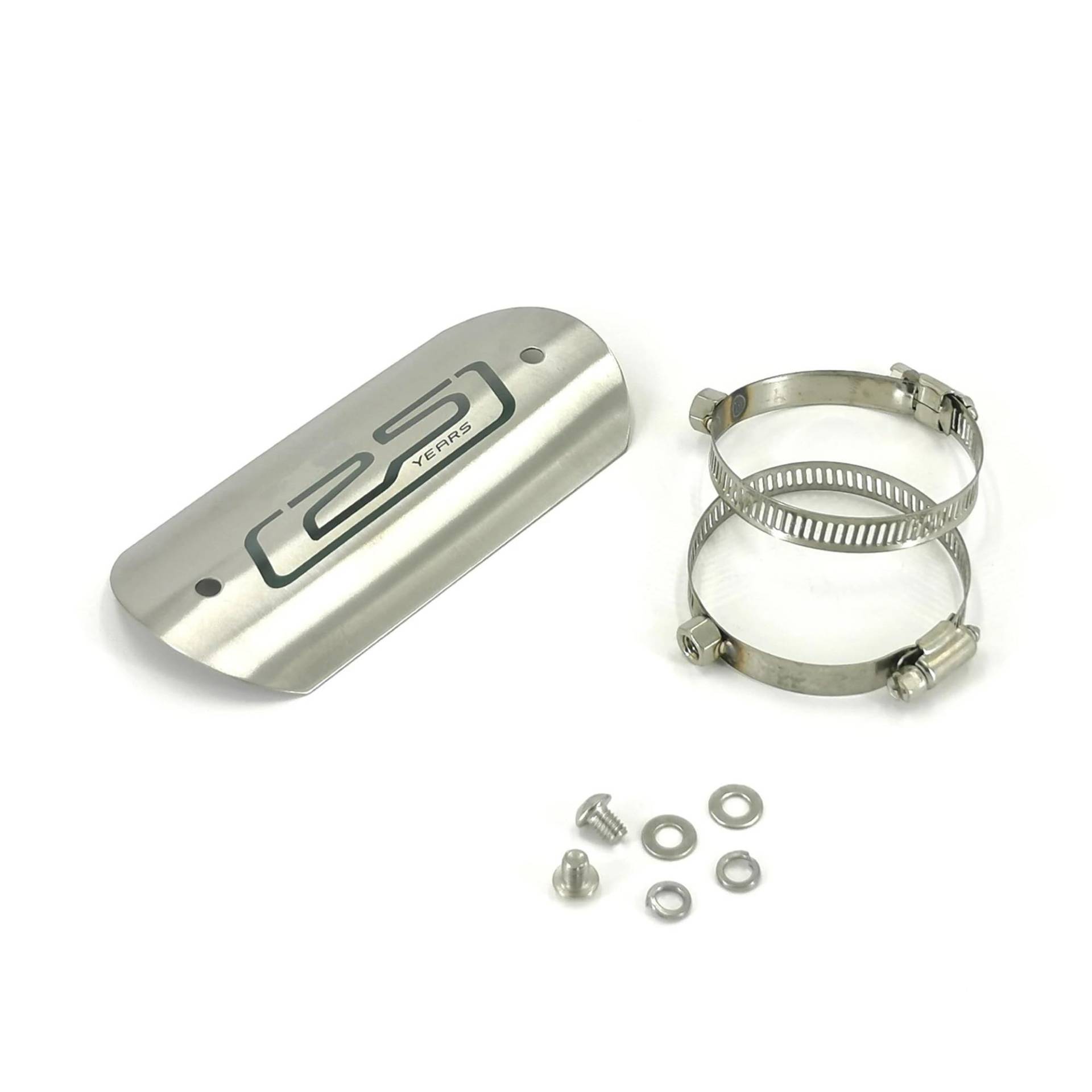 Auspuffrohrschutz Motorrad Auspuffrohr Schutz Schalldämpfer Hitzeschild Auspuff Schutz Abdeckung Geeignet Für Kaw&asaki Modelle(Silver) von AMASONY