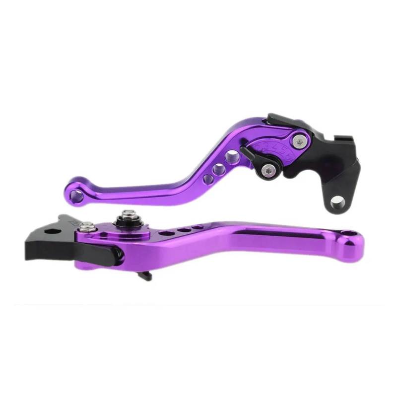 Brems-Joystick Für GD250 Exiv Produktion 2015 Motorrad-Bremskupplungshebel, Verstellbarer Aluminium-Motorrad-Bremshebel(147mm Purple) von AMASONY