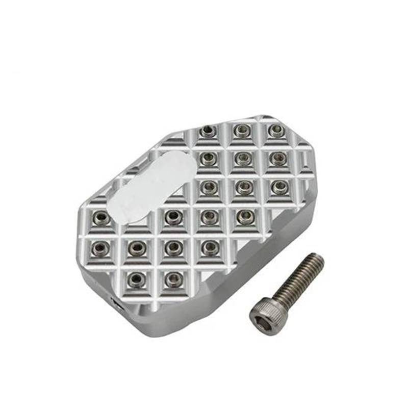 Bremspedalvergrößerung Für CFMOTO 450SS 450SR 450 SR SS 2022-2024 Motorrad Fuß Hinten Bremsbelag Vergrößern Verlängerung Peg Pad Extender Teile(Silver) von AMASONY