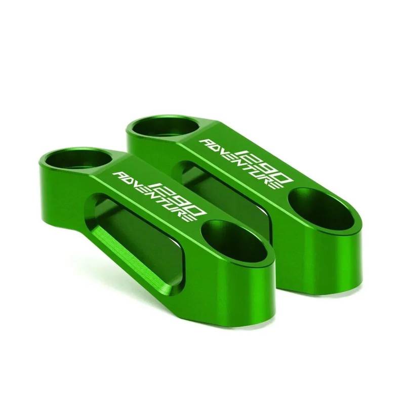 Erweiterter Riser Für 1290 Super Abenteuer S ADV TPI Motorrad Zubehör Spiegel Riser Extender Spacer Verlängerung Adapter Adapter(Green) von AMASONY