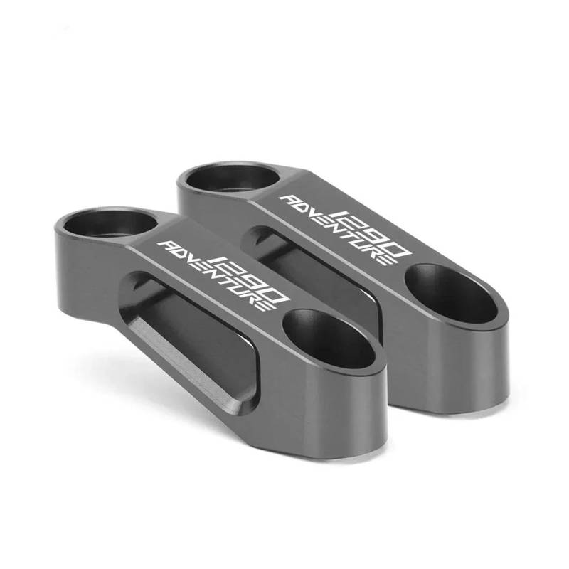 Erweiterter Riser Für 1290 Super Abenteuer S ADV TPI Motorrad Zubehör Spiegel Riser Extender Spacer Verlängerung Adapter Adapter(Titanium) von AMASONY