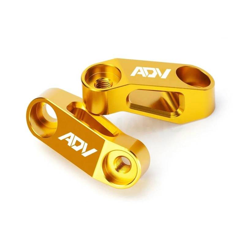 Erweiterter Riser Für HON&DA ADV150 ADV350 ADV 150 350 Motorrad Aluminium Rückspiegel Verlängerung Riser Verlängern Adapter Halterung(Gold) von AMASONY