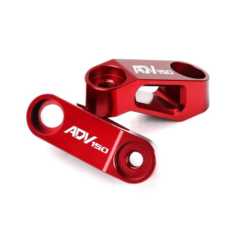 Erweiterter Riser Für HON&DA ADV150 ADV350 ADV 150 350 Motorrad Aluminium Rückspiegel Verlängerung Riser Verlängern Adapter Halterung(Red) von AMASONY