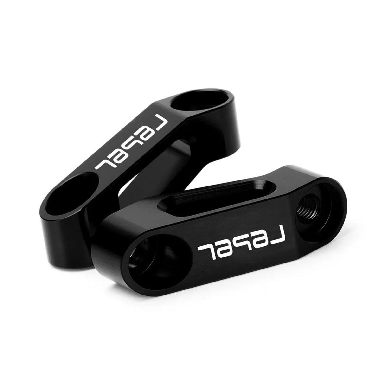 Erweiterter Riser Für HON&DA CB CBR PCX ​​Rebel Alle Jahre Motorrad Spiegel Riser Extender Spacer Verlängerung Adapter Adapter(Black 4) von AMASONY