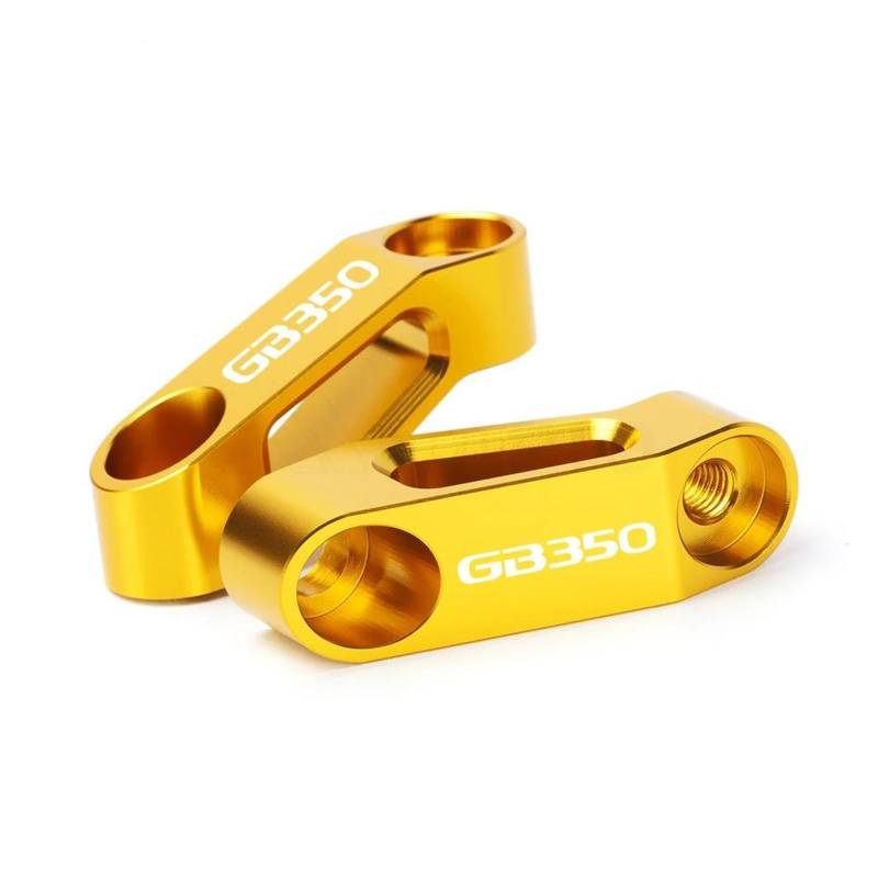 Erweiterter Riser Für YAMA&HA GB350 Gladius Goldwing 1800 Motorrad Rückspiegel Extender Adapter Riser Verlängern Adapter 2023(Gold) von AMASONY