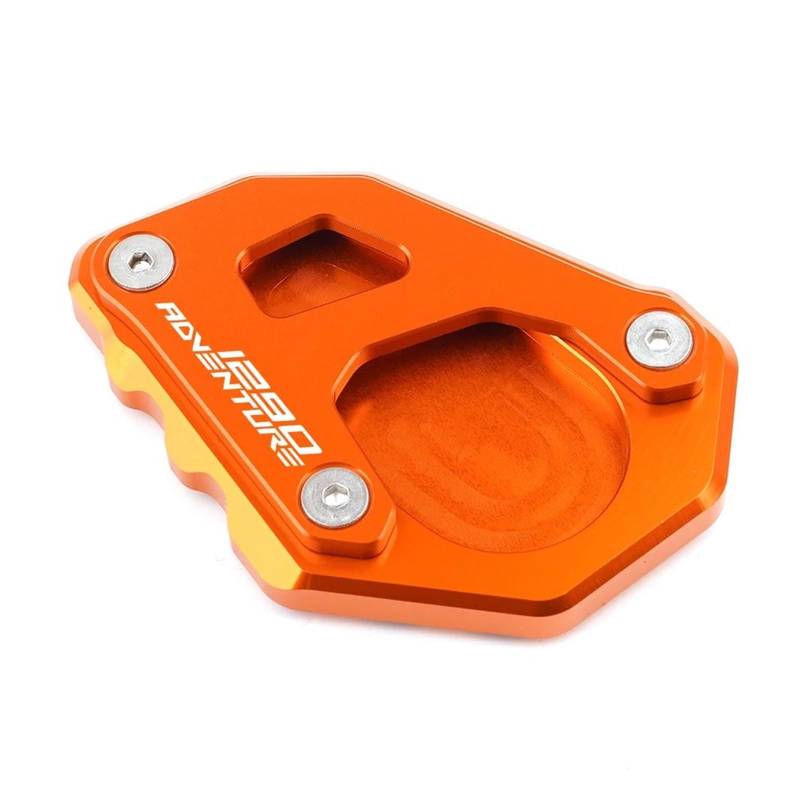 Halterungsfußpolster Für Adventure 1290 1050 1090 1190 ADV Super Motorrad CNC Kickstand Fuß Seitenständer Verlängerungspolster Stützplatte(Orange4) von AMASONY