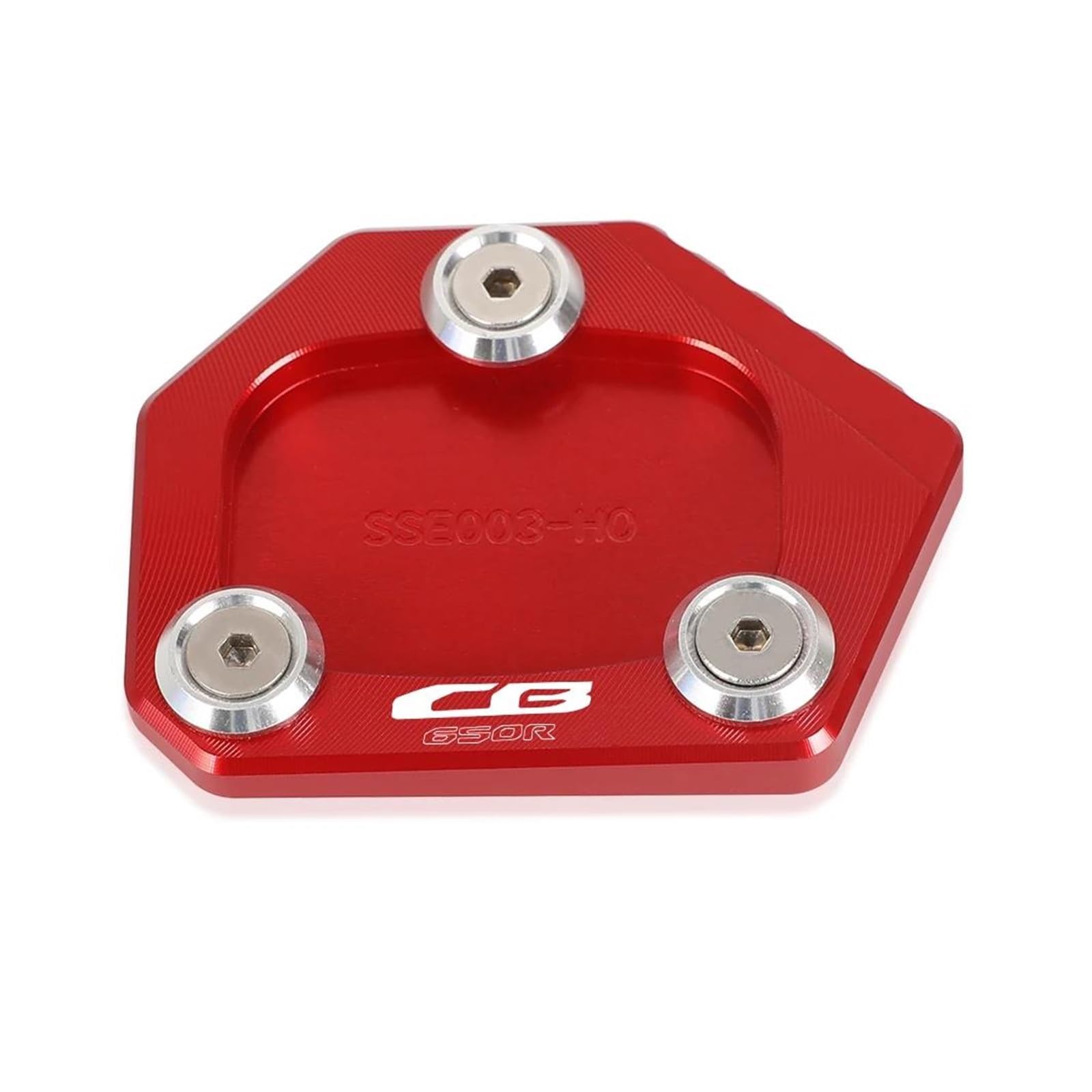 Halterungsfußpolster Für HO&NDA CB650R CB 650 R CB 650R 2018-2022 2023 Motorrad Seitenständer Vergrößern Seitenständer Kickstand Fußpolster(Red) von AMASONY