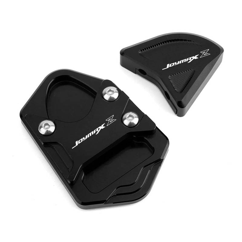 Halterungsfußpolster Motorrad CNC Aluminium Ständer Verlängerung Fuß Seite Stehen Pad Platte Enlarger Für SYM Joymax Z300 JOYMAXZ 300(Black3) von AMASONY