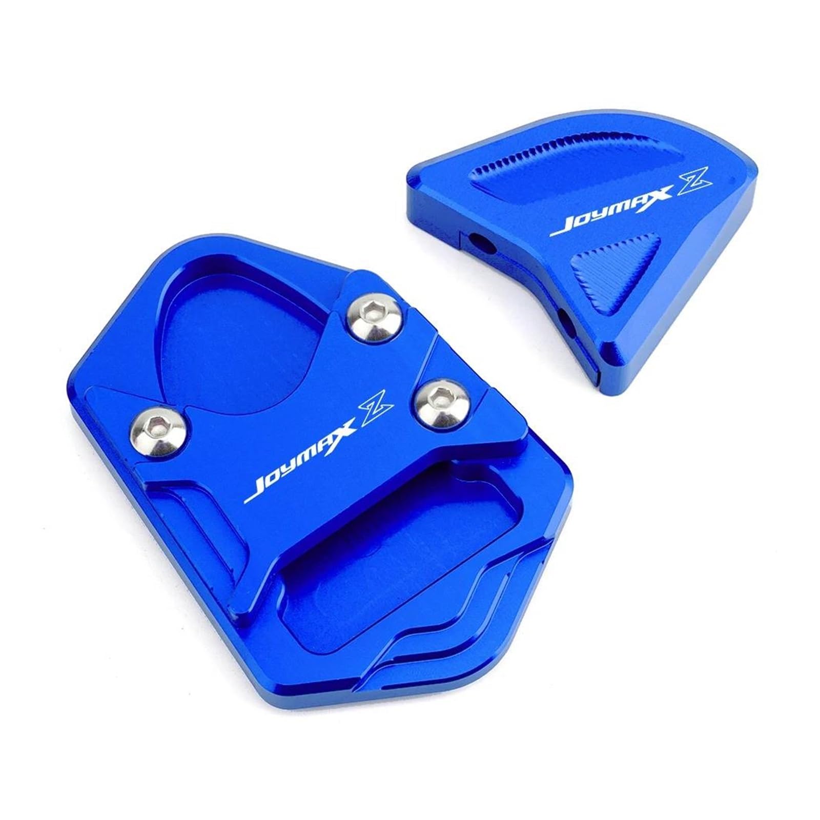 Halterungsfußpolster Motorrad CNC Aluminium Ständer Verlängerung Fuß Seite Stehen Pad Platte Enlarger Für SYM Joymax Z300 JOYMAXZ 300(Blue3) von AMASONY