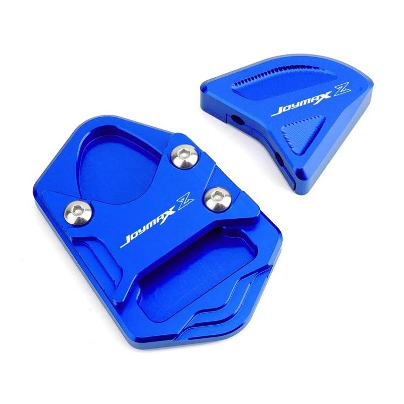 Halterungsfußpolster Motorrad CNC Aluminium Ständer Verlängerung Fuß Seite Stehen Pad Platte Enlarger Für SYM Joymax Z300 JOYMAXZ 300(Blue3) von AMASONY