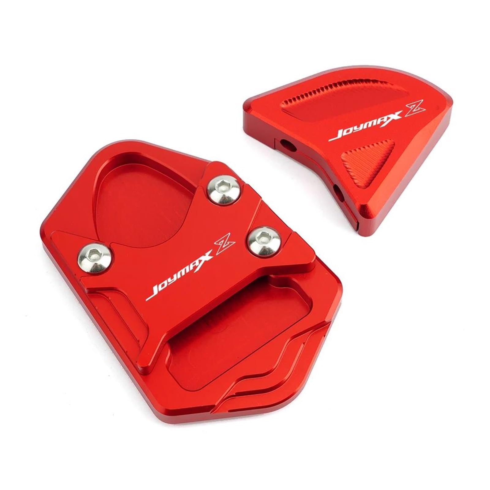 Halterungsfußpolster Motorrad CNC Aluminium Ständer Verlängerung Fuß Seite Stehen Pad Platte Enlarger Für SYM Joymax Z300 JOYMAXZ 300(Red3) von AMASONY