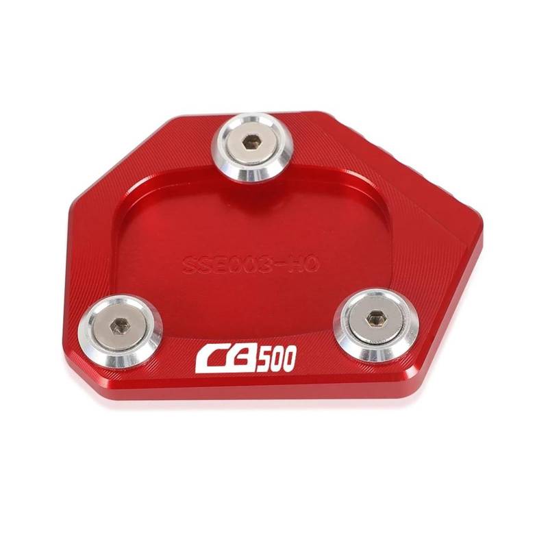 Halterungsfußpolster Seitenständer Ständer Fußpolster Motorrad Seitenständer Vergrößern Für HO&NDA CBR500R CB500X CB500F CB500 F X CB 500F 500X(Red) von AMASONY