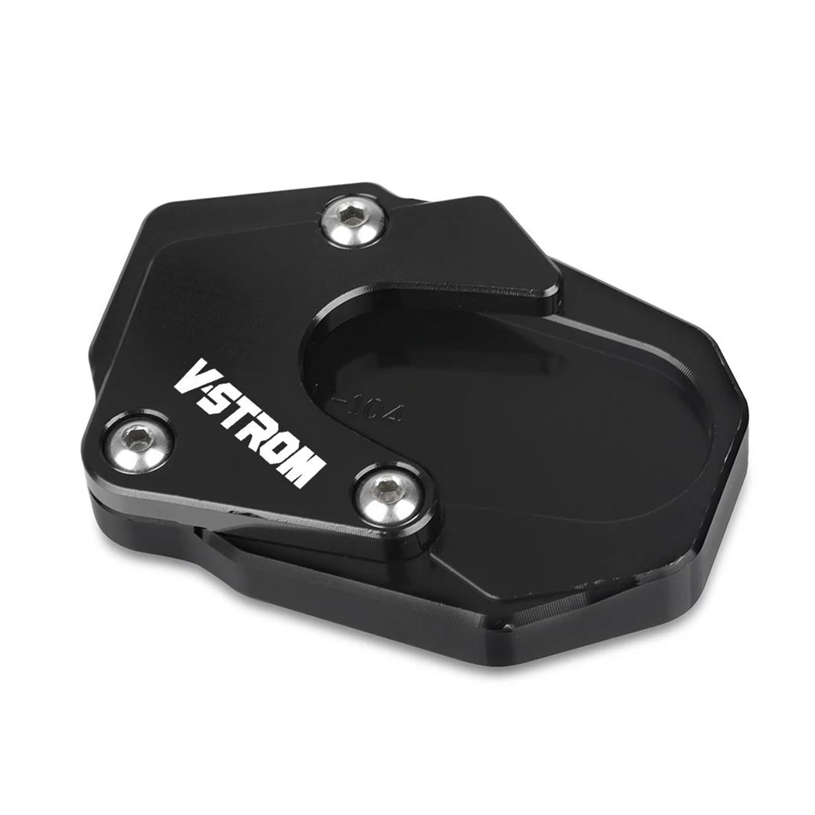 Halterungsfußpolster VSTROM 800DE 1050DE Ständerverlängerungsplatte Seitenständer-Vergrößerungspolster Für Suzuki V-Storm 800 1050 DE 2023 2024(Black) von AMASONY