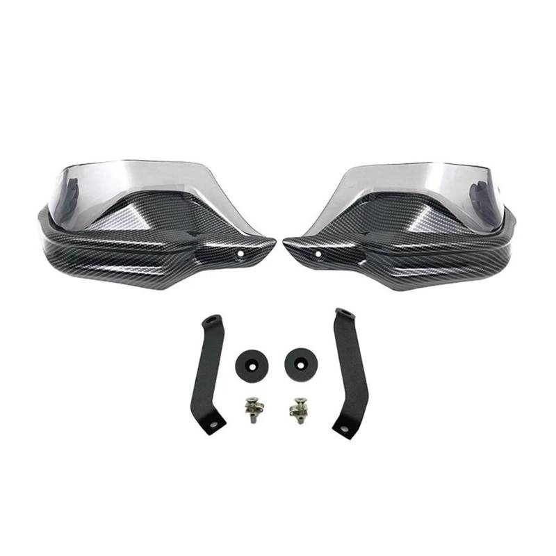 Handschutz Windschutzscheibe Carbon Motorrad Handschutz Schutz Wind Schild Hand Guards Abdeckung Für HON&DA CB500X NC750S NC750X DCT NC700X 2024(Black Set8) von AMASONY