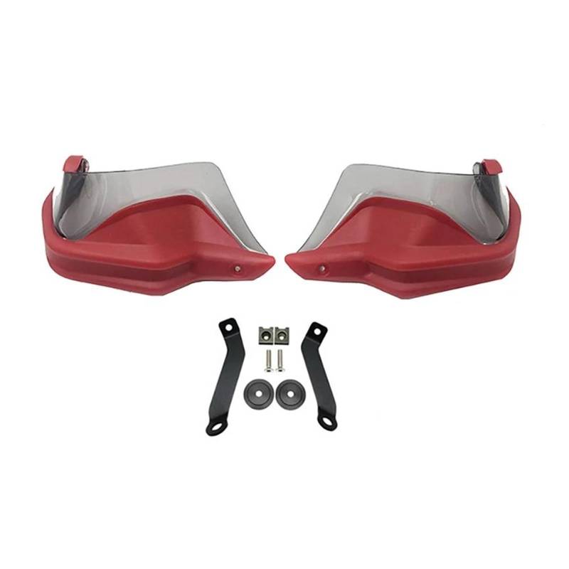 Handschutz Windschutzscheibe Für HON&DA CB500X CB500F CB650F CB 500 X F 2024 Motorrad Handprotektoren Schild Guards Windschutzscheibe Hand Wind Schutz(Red Set 4) von AMASONY