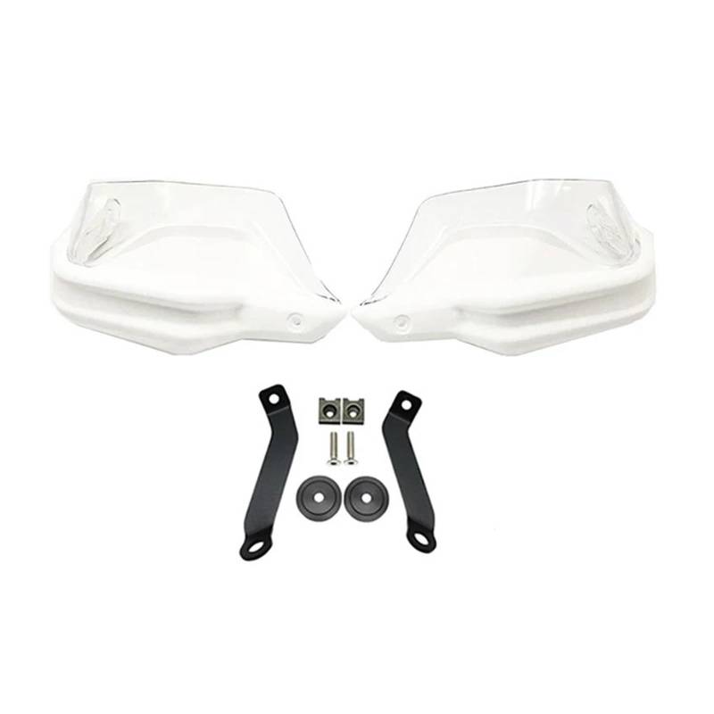 Handschutz Windschutzscheibe Für hon&da NX500 NX 500 NX400 NX 400 2023 2024 Motorrad ABS Handprotektoren Schild Guards Windschutzscheibe Hand Wind Schutz(White Set2) von AMASONY