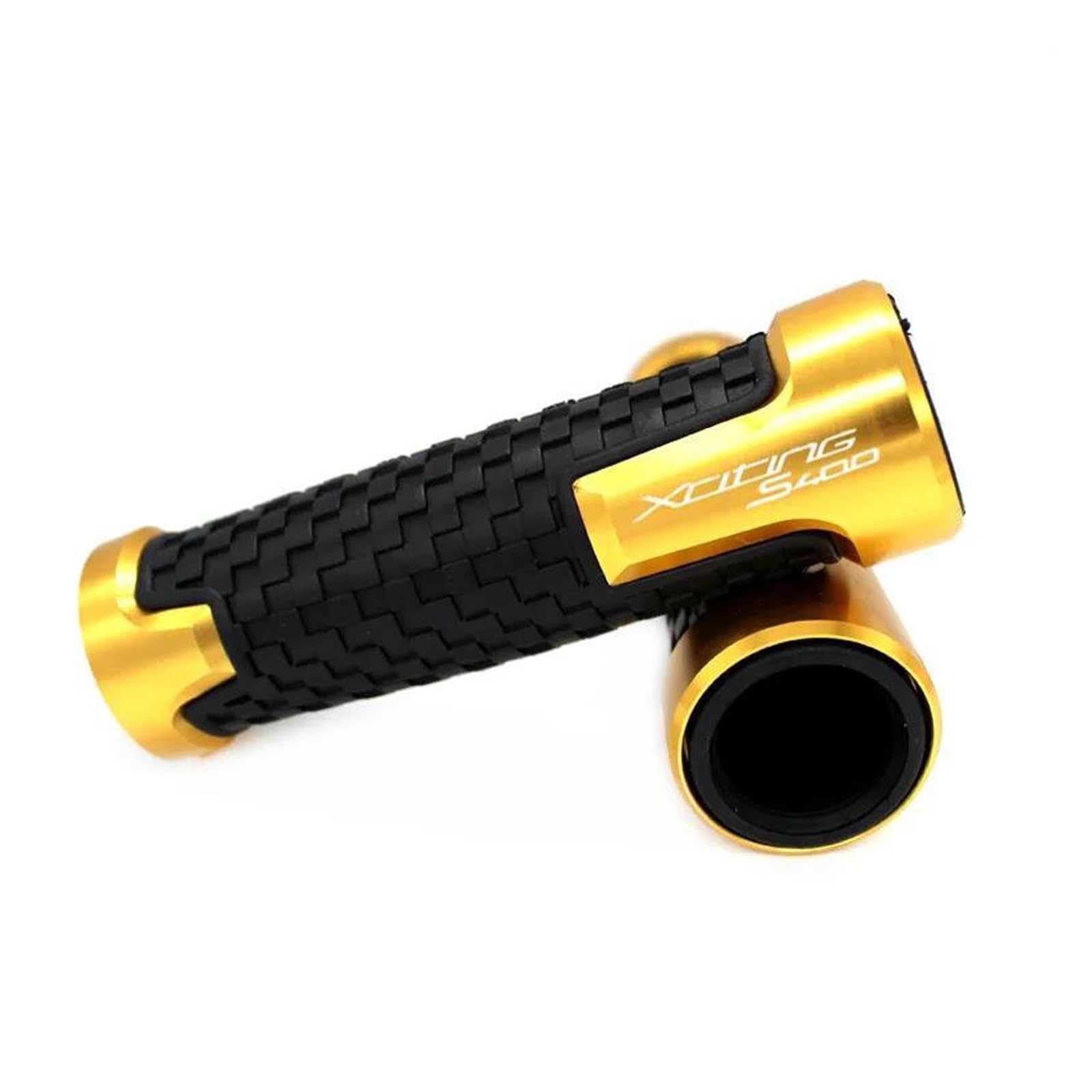 Lenkerschutz Für KYMCO XCITING 400 S400 XCITINGS400 2017-2019 Motorrad 7/8'' 22MM Lenker Griffe Griff Grip Griff Bar(Gold) von AMASONY